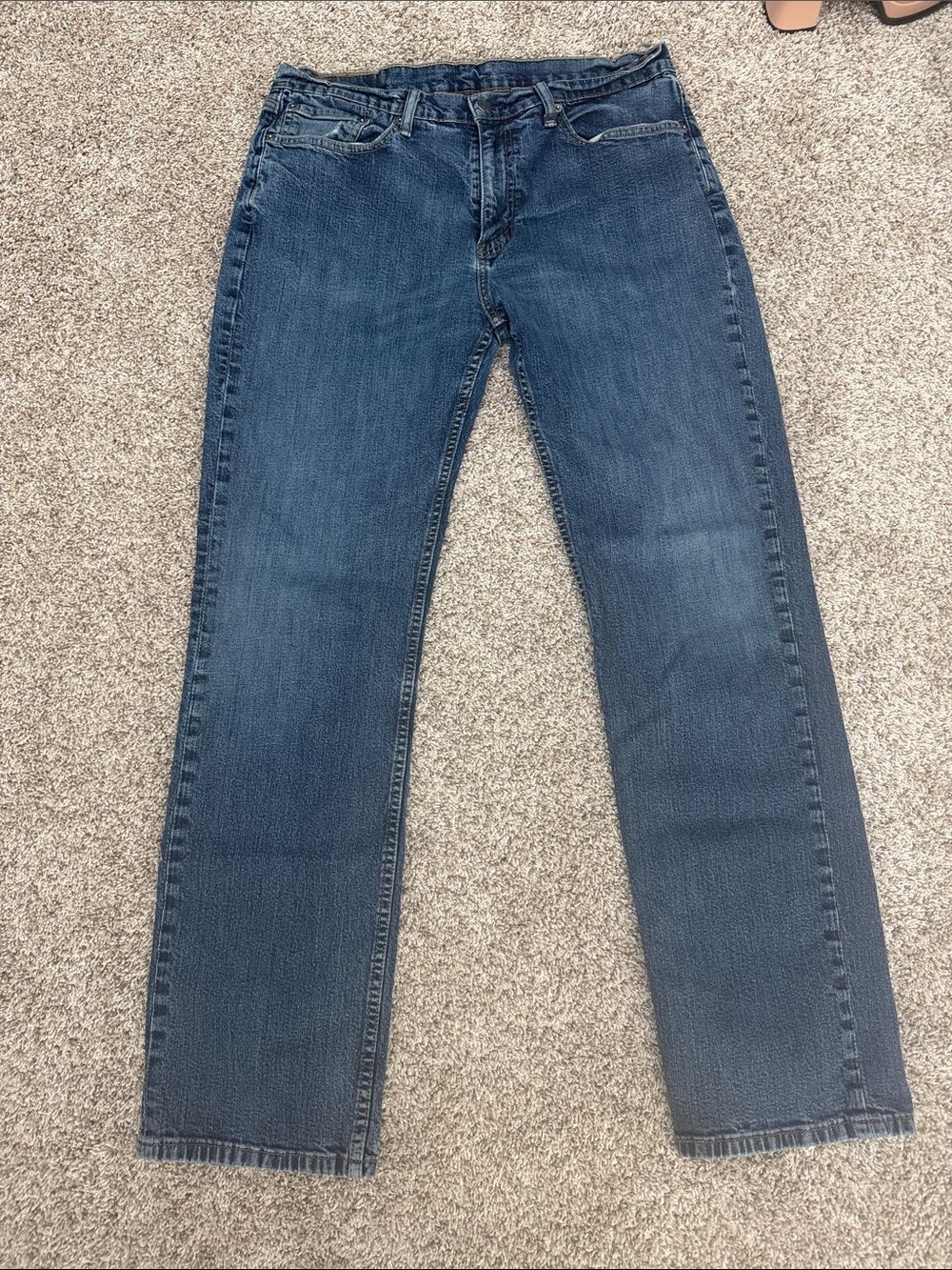 Levi's Men's Straight Jeans in Dark Blue Denim